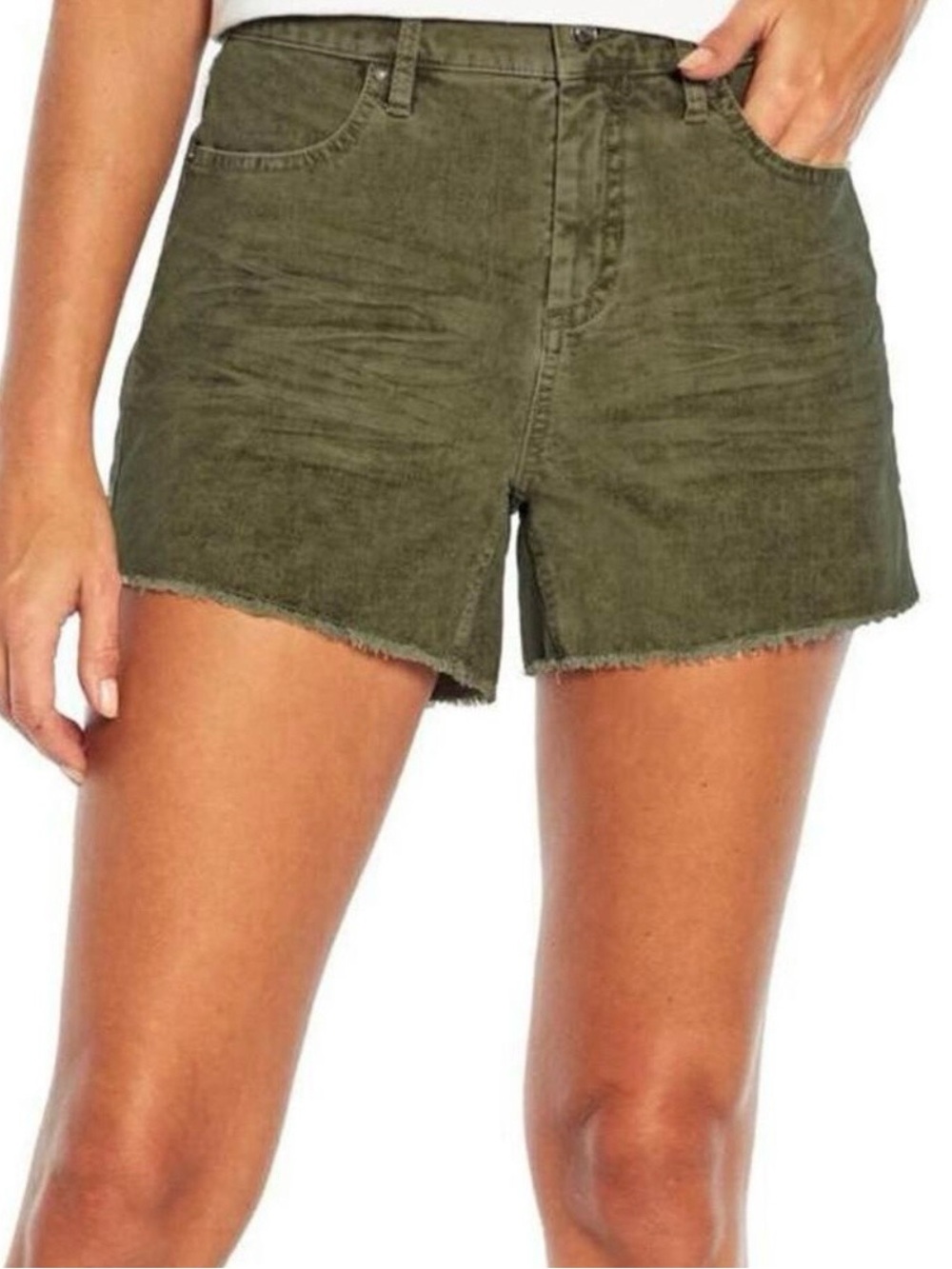 GAP Women's Olive Corduroy Cutoff Shorts | Size 10